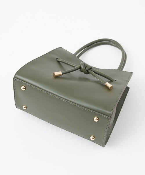 COLONY 2139(コロニートゥーワンスリーナイン)の「リボン結びミニトートバッグ/ショルダーバッグ(トートバッグ・レディース・ブラック/グレイッシュベージュ/カーキ・FREE)」の11枚目の写真