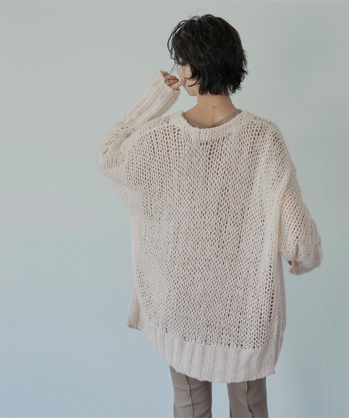 miette（ミエット）の「ｳｰﾙ混透かし編みｶｰﾃﾞｨｶﾞﾝ（カーディガン/ボレロ・レディース・グリーン/ブルー/アイボリー・FREE）」の12枚目の写真