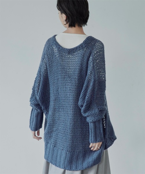 miette（ミエット）の「ｳｰﾙ混透かし編みｶｰﾃﾞｨｶﾞﾝ（カーディガン/ボレロ・レディース・グリーン/ブルー/アイボリー・FREE）」の16枚目の写真