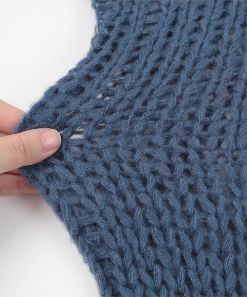 miette（ミエット）の「ｳｰﾙ混透かし編みｶｰﾃﾞｨｶﾞﾝ（カーディガン/ボレロ・レディース・グリーン/ブルー/アイボリー・FREE）」の9枚目の写真