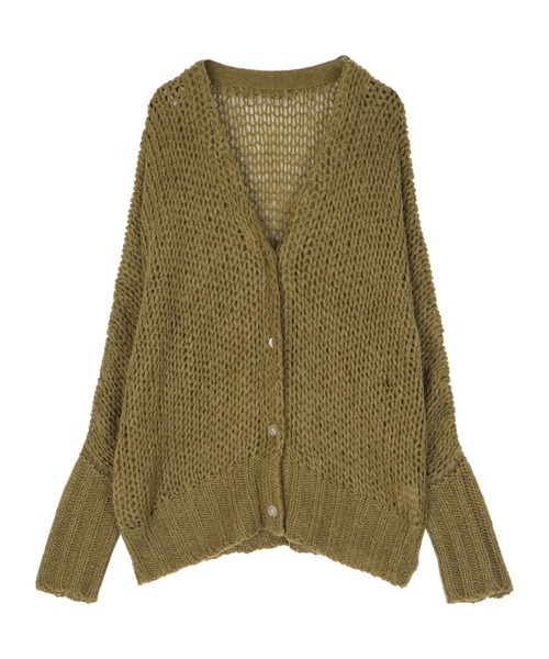 miette（ミエット）の「ｳｰﾙ混透かし編みｶｰﾃﾞｨｶﾞﾝ（カーディガン/ボレロ・レディース・グリーン/ブルー/アイボリー・FREE）」の7枚目の写真