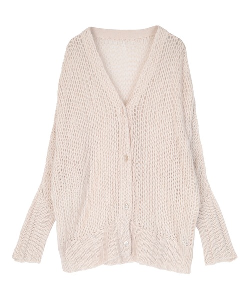 miette（ミエット）の「ｳｰﾙ混透かし編みｶｰﾃﾞｨｶﾞﾝ（カーディガン/ボレロ・レディース・グリーン/ブルー/アイボリー・FREE）」の5枚目の写真