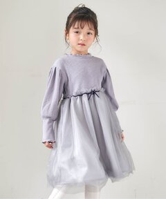 セール】tulle puff sleeve tunic one-piece（ワンピース）｜HONEY MI