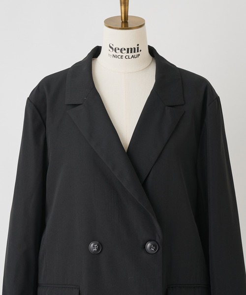 Seemi. byNICECLAUP（ シーミーバイナイスクラップ）の「テーラードルーズジャケット（テーラードジャケット・レディース・ブラック/ベージュ系その他・FREE）」の10枚目の写真