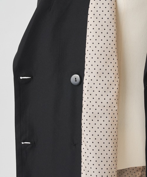Seemi. byNICECLAUP（ シーミーバイナイスクラップ）の「テーラードルーズジャケット（テーラードジャケット・レディース・ブラック/ベージュ系その他・FREE）」の6枚目の写真