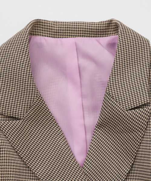 Seemi. byNICECLAUP（ シーミーバイナイスクラップ）の「テーラードルーズジャケット（テーラードジャケット・レディース・ブラック/ベージュ系その他・FREE）」の5枚目の写真