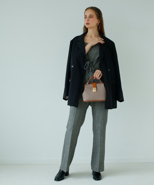 Seemi. byNICECLAUP（ シーミーバイナイスクラップ）の「テーラードルーズジャケット（テーラードジャケット・レディース・ブラック/ベージュ系その他・FREE）」の19枚目の写真