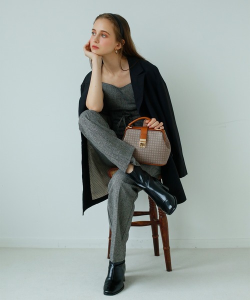 Seemi. byNICECLAUP（ シーミーバイナイスクラップ）の「テーラードルーズジャケット（テーラードジャケット・レディース・ブラック/ベージュ系その他・FREE）」の12枚目の写真