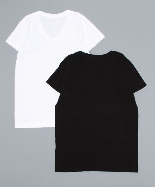 HANES(ヘインズ)の「【HANES/ヘインズ】JAPANFIT for HER Vネック Tシャツ アソートSET 2枚組(Tシャツ/カットソー・レディース・その他1/その他3・LARGE/MEDIUM)」の3枚目の写真