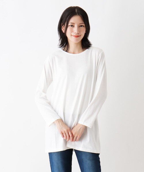 SHOO・LA・RUE（シューラルー）の「◆【2点セット】ロングベスト＋Ｔシャツ（ベスト・レディース・ブラック/モスグリーン/ブラウン系その他・02/03/04）」の9枚目の写真