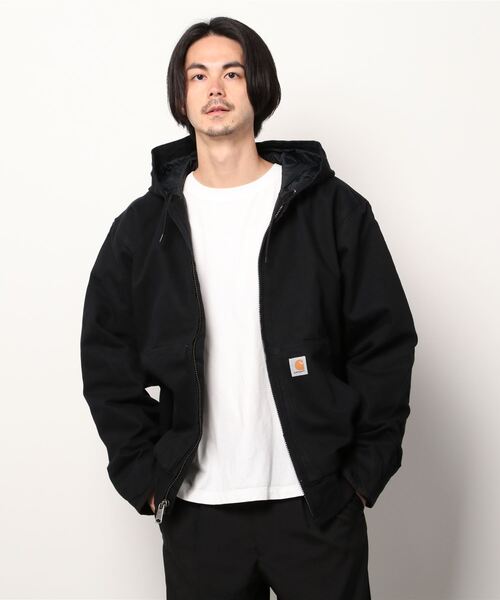 Carhartt（カーハート）の「Carhartt カーハート CRHTT LOOSE FIT WASHED DUCK INSULATED  ウォシュドダック インサレート アクティブジャケット（マウンテンパーカー・メンズ・ブラック/ブラウン・M/L/XL）」の14枚目の写真