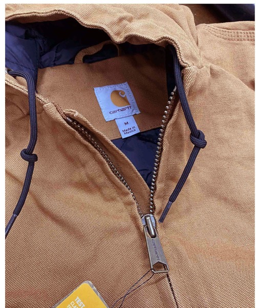 Carhartt（カーハート）の「Carhartt カーハート CRHTT LOOSE FIT WASHED DUCK INSULATED  ウォシュドダック インサレート アクティブジャケット（マウンテンパーカー・メンズ・ブラック/ブラウン・M/L/XL）」の7枚目の写真