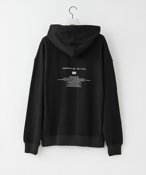 COLONY 2139(コロニートゥーワンスリーナイン)の「LIFEコラボ裏毛パーカー※ユニセックス対応(パーカー・メンズ・ホワイト/ブラック・MEDIUM/LARGE)」の7枚目の写真