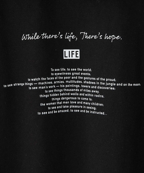 COLONY 2139(コロニートゥーワンスリーナイン)の「LIFEコラボ裏毛パーカー※ユニセックス対応(パーカー・メンズ・ホワイト/ブラック・MEDIUM/LARGE)」の6枚目の写真