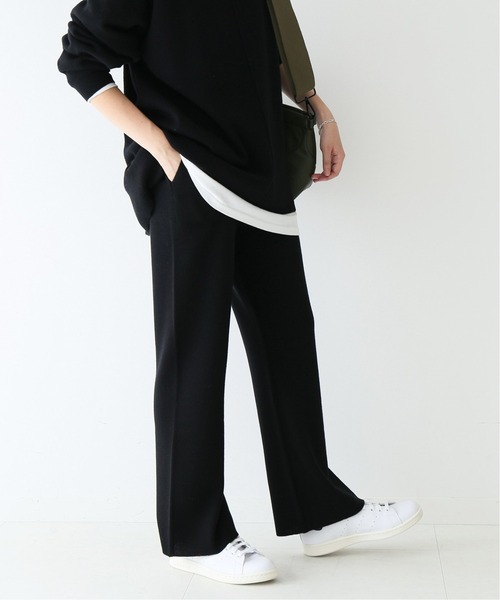 SLOBE IENA(スローブイエナ)の「ウォッシャブルウールニットパンツ【ウエストゴム/手洗い可能】◆(その他パンツ・レディース・ブラック/ブラウン/ベージュ・36/38/40)」の5枚目の写真