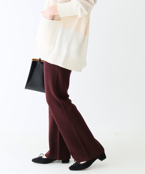 SLOBE IENA(スローブイエナ)の「ウォッシャブルウールニットパンツ【ウエストゴム/手洗い可能】◆(その他パンツ・レディース・ブラック/ブラウン/ベージュ・36/38/40)」の8枚目の写真