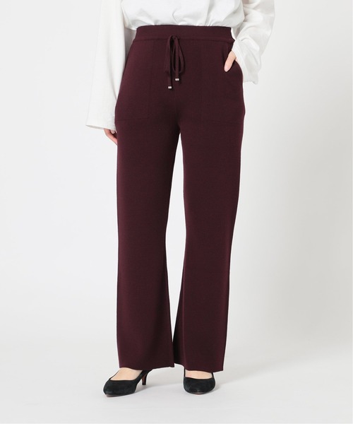 SLOBE IENA(スローブイエナ)の「ウォッシャブルウールニットパンツ【ウエストゴム/手洗い可能】◆(その他パンツ・レディース・ブラック/ブラウン/ベージュ・36/38/40)」の20枚目の写真