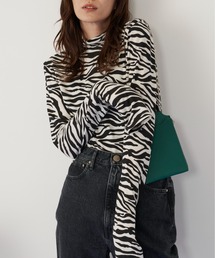 Auntie Rosa Holiday | ゼブラ柄ストレッチインナータートル(Tシャツ/カットソー)