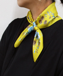 wiz | ウィズ wiz / 日本製クラシックバラ柄シルクスカーフ(バンダナ/スカーフ)