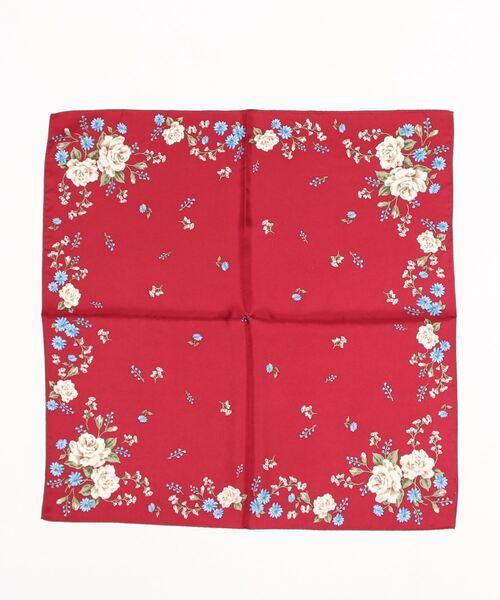 wiz（ウィズ）の「ウィズ wiz / 日本製クラシックバラ柄シルクスカーフ（バンダナ/スカーフ・レディース・マスタード/ブラック/ワイン・FREE）」の6枚目の写真