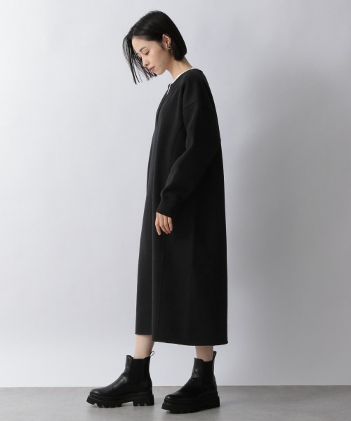 LOWRYS FARM（ローリーズファーム）の「ウラケＶアキワンピース　239232（ワンピース・レディース・ブラック/ブラウン/アイボリー・FREE）」の7枚目の写真