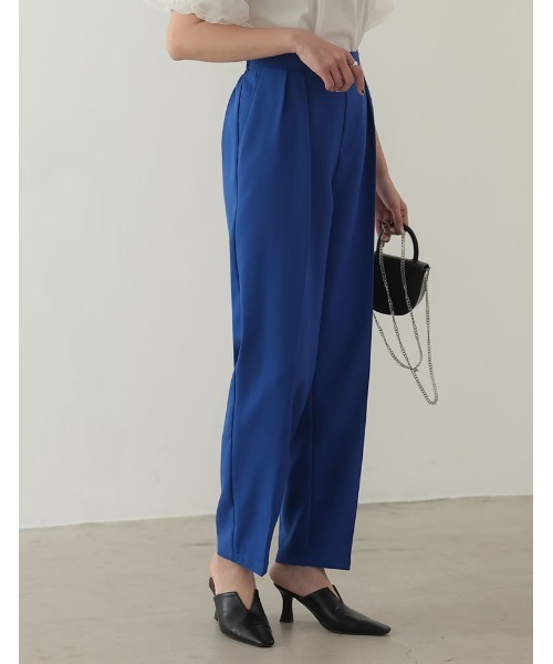 Re:EDIT（リエディ）の「[低身長/高身長サイズ有]ストレッチツイルダブルタックテーパードパンツ（その他パンツ・レディース・ブラック/ブルー/モカ/ピンク/パープル/オレンジ・MEDIUM/AS/SMALL/TALL/AM/LARGE）」の20枚目の写真