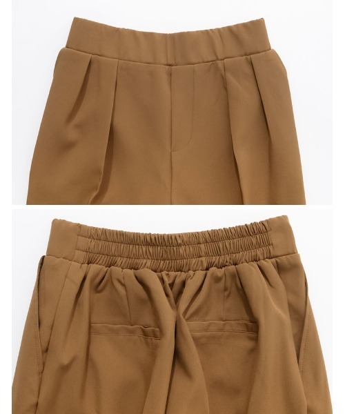 Re:EDIT（リエディ）の「[低身長/高身長サイズ有]ストレッチツイルダブルタックテーパードパンツ（その他パンツ・レディース・ブラック/ブルー/モカ/ピンク/パープル/オレンジ・MEDIUM/AS/SMALL/TALL/AM/LARGE）」の12枚目の写真