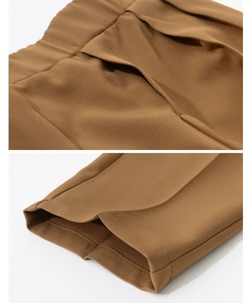 Re:EDIT（リエディ）の「[低身長/高身長サイズ有]ストレッチツイルダブルタックテーパードパンツ（その他パンツ・レディース・ブラック/ブルー/モカ/ピンク/パープル/オレンジ・MEDIUM/AS/SMALL/TALL/AM/LARGE）」の9枚目の写真