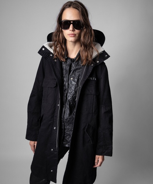 ZADIG&VOLTAIRE(ザディグ エ ヴォルテール)の「KENYA COTON MILI DYE PARKAS(モッズコート・レディース・ブラック・S/M/XS)」の1枚目の写真