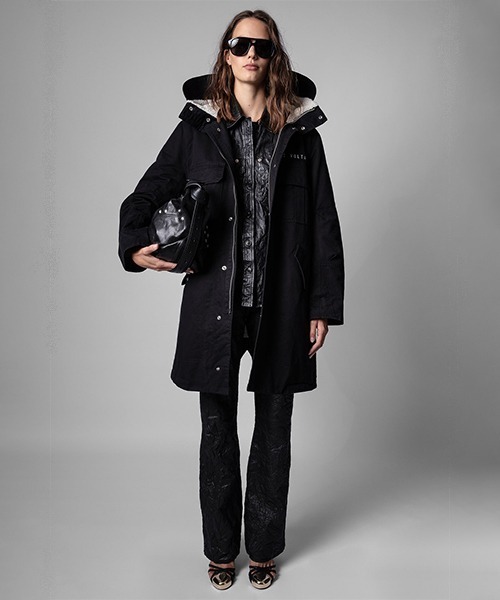 ZADIG&VOLTAIRE(ザディグ エ ヴォルテール)の「KENYA COTON MILI DYE PARKAS(モッズコート・レディース・ブラック・S/M/XS)」の4枚目の写真