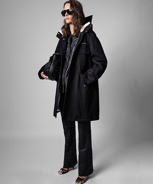 ZADIG&VOLTAIRE(ザディグ エ ヴォルテール)の「KENYA COTON MILI DYE PARKAS(モッズコート・レディース・ブラック・S/M/XS)」の6枚目の写真
