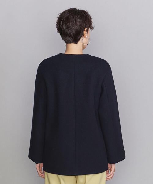 BEAUTY&YOUTH UNITED ARROWS（ビューティーアンドユースユナイテッドアローズ）の「BY ビーバーノーカラーショートコート（その他アウター・レディース・ネイビー/モカ/ナチュラル・S/M/L）」の6枚目の写真