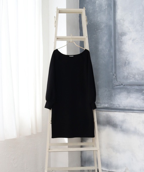 Lina la mer.(リナラメール)の「【Lina la mer. /リナラメール】Powder touch dress / 長袖 スウェット ワンピース ドレス(ワンピース・レディース・ブラック/グリーン・SMALL/MEDIUM)」の8枚目の写真