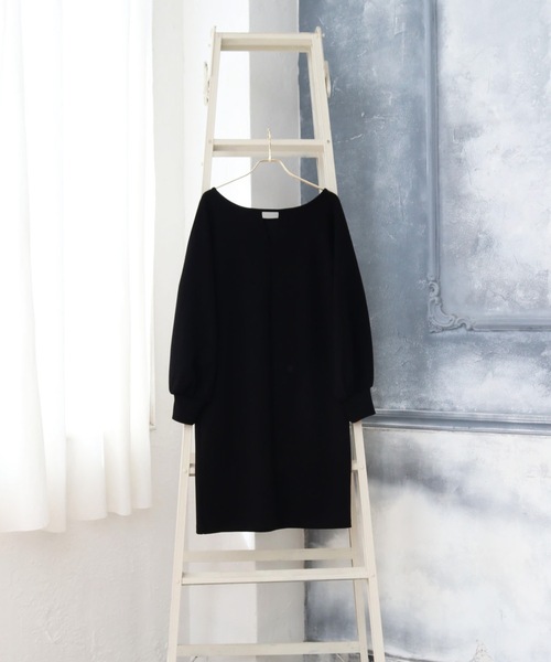 Lina la mer.(リナラメール)の「【Lina la mer. /リナラメール】Powder touch dress / 長袖 スウェット ワンピース ドレス(ワンピース・レディース・ブラック/グリーン・SMALL/MEDIUM)」の9枚目の写真