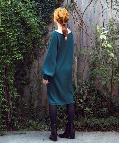 Lina la mer.(リナラメール)の「【Lina la mer. /リナラメール】Powder touch dress / 長袖 スウェット ワンピース ドレス(ワンピース・レディース・ブラック/グリーン・SMALL/MEDIUM)」の17枚目の写真