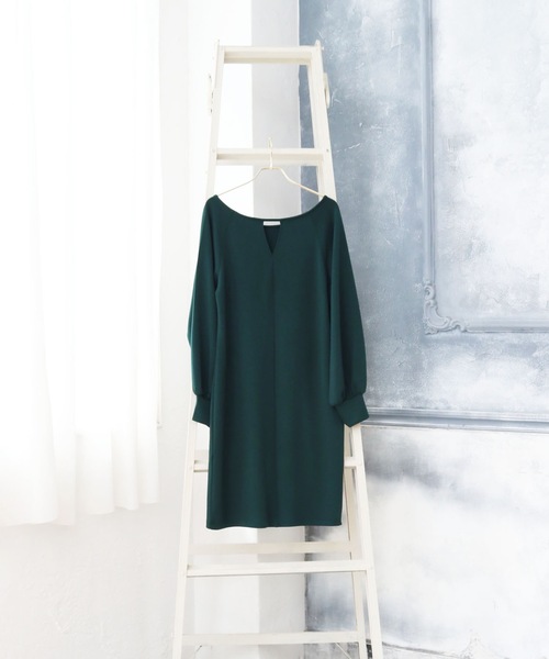 Lina la mer.(リナラメール)の「【Lina la mer. /リナラメール】Powder touch dress / 長袖 スウェット ワンピース ドレス(ワンピース・レディース・ブラック/グリーン・SMALL/MEDIUM)」の19枚目の写真