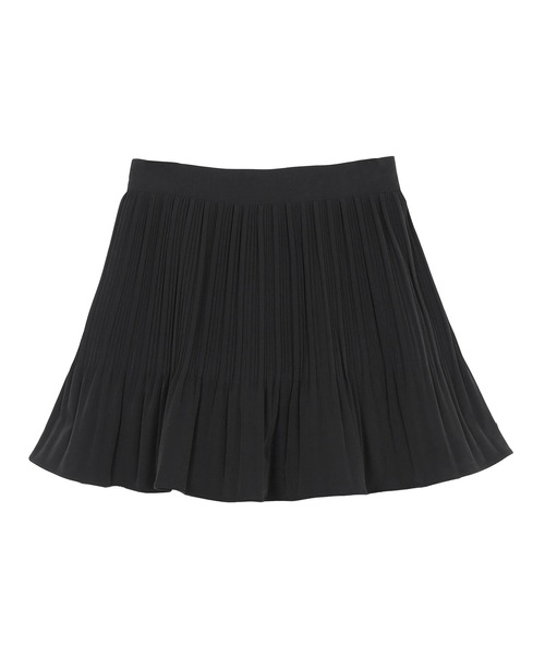 Figments(フィグメンツ)の「クリスタルプリーツフレアミニスカート(スカート・レディース・グリーン/ブラック・FREE)」の3枚目の写真