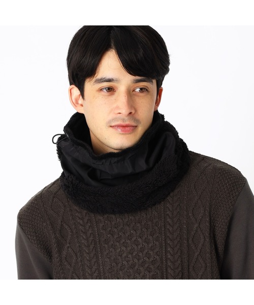 COMME CA ISM（コムサイズム）の「ボア ネックウォーマー（ネックウォーマー/スヌード・メンズ・ブラック/ネイビー/カーキ・FREE）」の2枚目の写真
