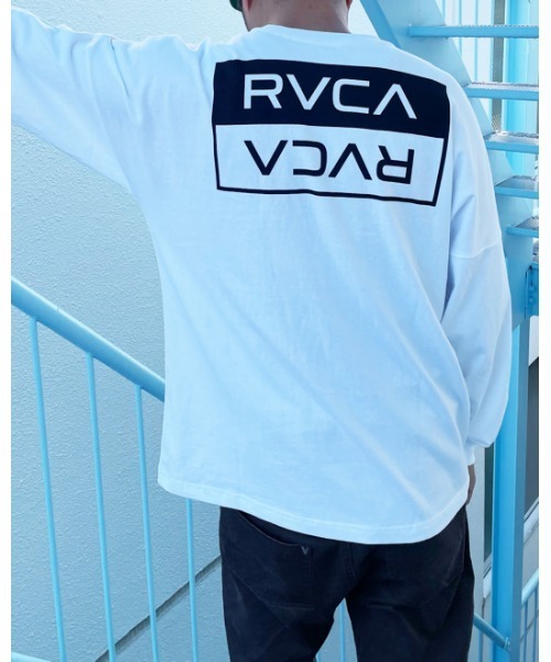 Rvca メンズ Rvca X Azul By Moussy Rvca Bar Lt ロングスリーブｔシャツ 21年秋冬モデル ルーカアズール コラボ長袖バックプリントロンt
