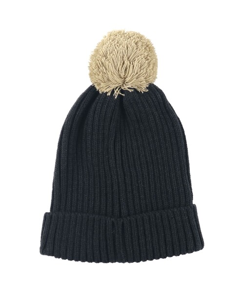 BRANSHES（ブランシェス）の「梵天付きニット帽（ニットキャップ/ビーニー・キッズ・ブラック/ベージュ・L/M）」の10枚目の写真