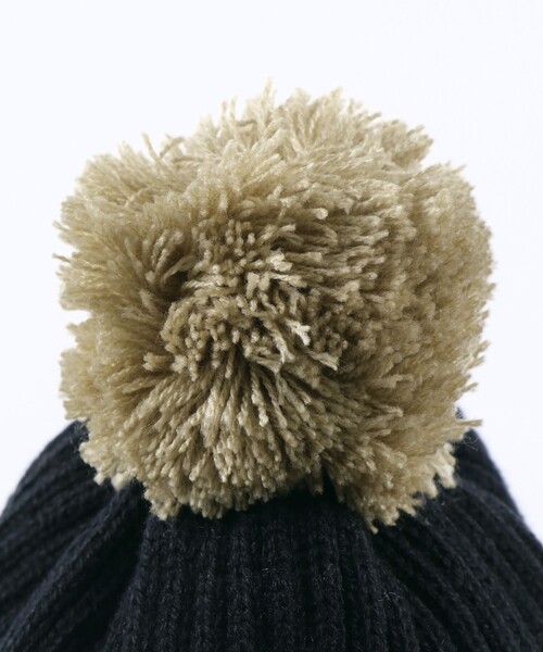 BRANSHES（ブランシェス）の「梵天付きニット帽（ニットキャップ/ビーニー・キッズ・ブラック/ベージュ・L/M）」の11枚目の写真
