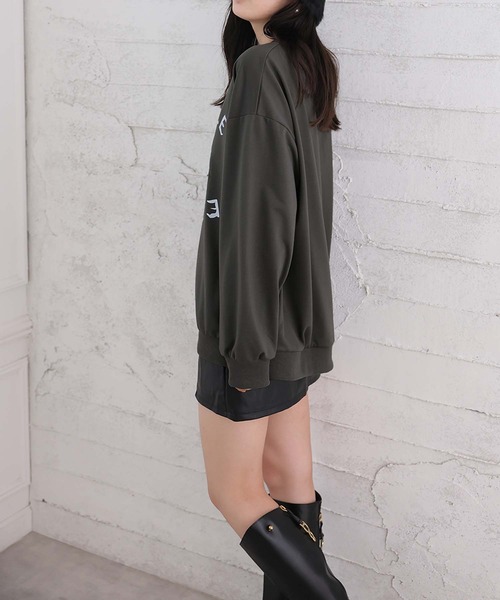 Girly Doll（ガーリードール）の「タイガープリントトレーナー（スウェット・レディース・ホワイト/ブラック/グレー/ネイビー・M/L/XL）」の13枚目の写真