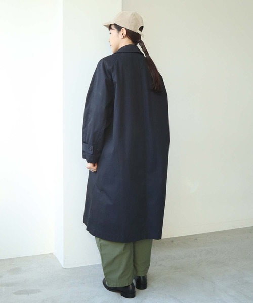 note et silence (ノートエシロンス)の「ギャバライナー付きステンカラーコート(ステンカラーコート・レディース・ネイビー/カーキ/ベージュ・FREE)」の5枚目の写真