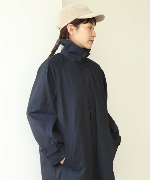 note et silence (ノートエシロンス)の「ギャバライナー付きステンカラーコート(ステンカラーコート・レディース・ネイビー/カーキ/ベージュ・FREE)」の12枚目の写真