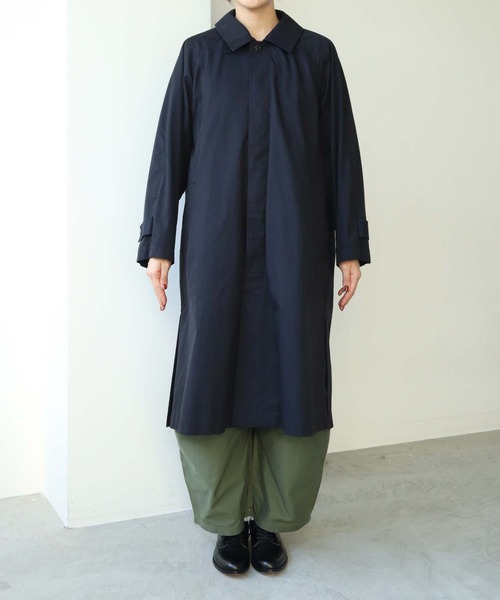 note et silence (ノートエシロンス)の「ギャバライナー付きステンカラーコート(ステンカラーコート・レディース・ネイビー/カーキ/ベージュ・FREE)」の13枚目の写真