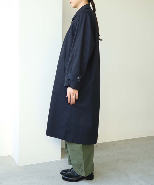 note et silence (ノートエシロンス)の「ギャバライナー付きステンカラーコート(ステンカラーコート・レディース・ネイビー/カーキ/ベージュ・FREE)」の14枚目の写真