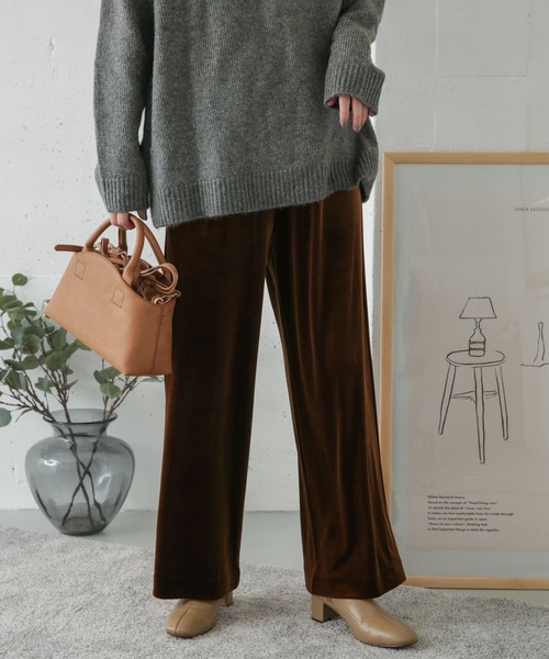 URBAN RESEARCH DOORS(アーバンリサーチドアーズ)の「ベロアイージーパンツ(その他パンツ・レディース・ブロンズ/グレー系その他・ONE)」の15枚目の写真