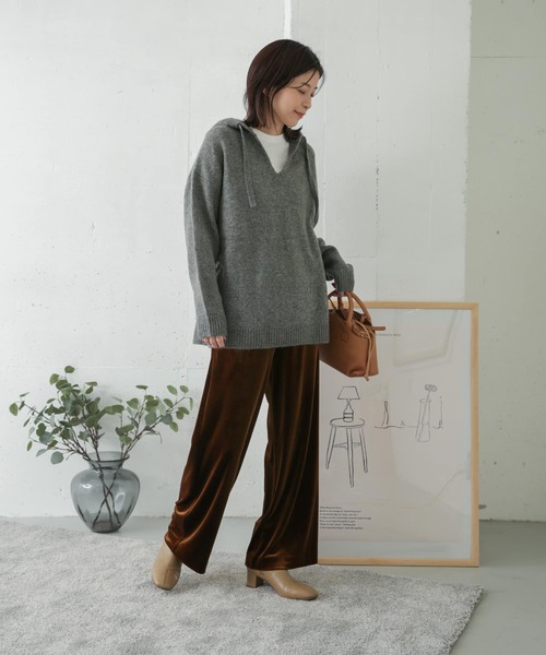 URBAN RESEARCH DOORS(アーバンリサーチドアーズ)の「ベロアイージーパンツ(その他パンツ・レディース・ブロンズ/グレー系その他・ONE)」の20枚目の写真