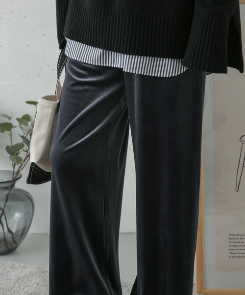 URBAN RESEARCH DOORS(アーバンリサーチドアーズ)の「ベロアイージーパンツ(その他パンツ・レディース・ブロンズ/グレー系その他・ONE)」の16枚目の写真