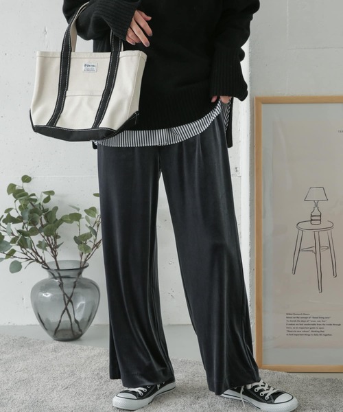 URBAN RESEARCH DOORS(アーバンリサーチドアーズ)の「ベロアイージーパンツ(その他パンツ・レディース・ブロンズ/グレー系その他・ONE)」の8枚目の写真
